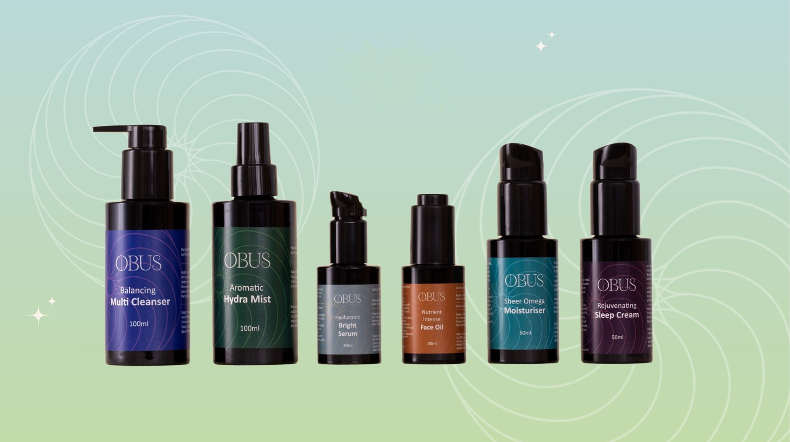 Obus Skin Care Image SHowing The Family Of Skin Care Products